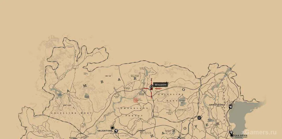 L'emplacement de la tombe de Morgan dans le jeu RDR 2