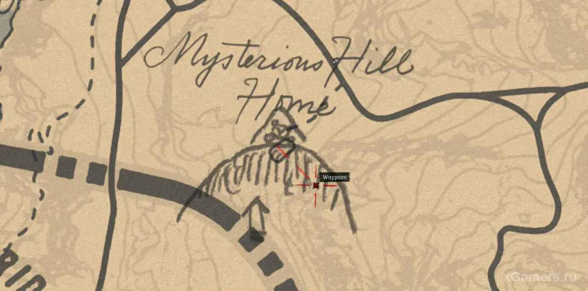 Repere sur la carte indiquant ou se trouve la tombe de Morgan et comment s'y rendre