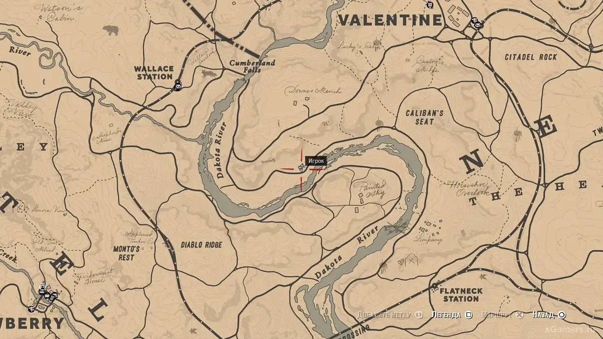 Repère sur la carte indiquant où trouver des champignons dans le jeu RDR 2