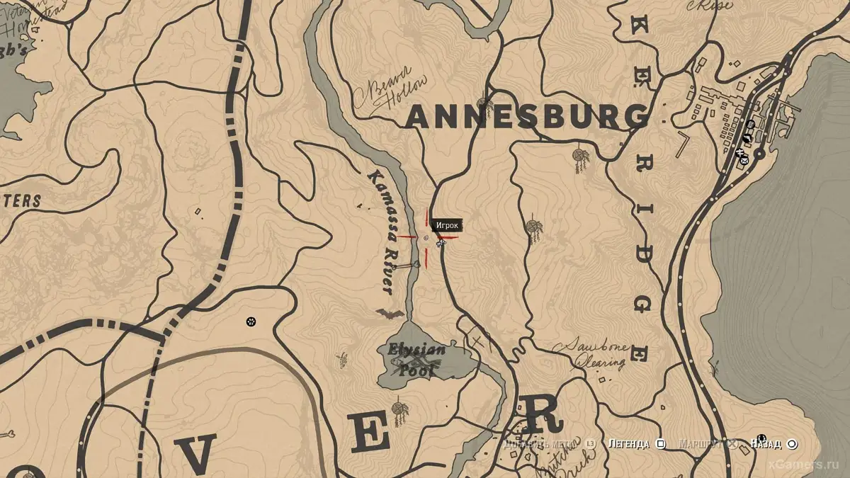 Repère sur la carte indiquant où pousse le sabot jaune