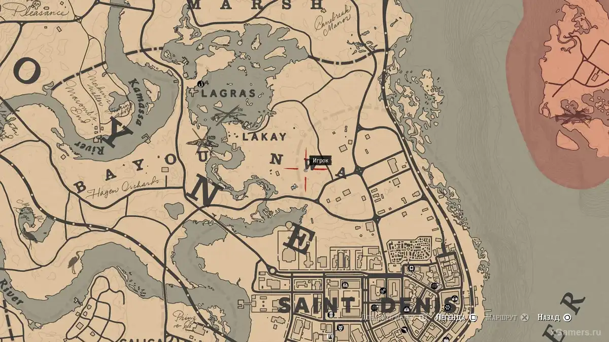 Repère sur la carte indiquant où pousse la queue de rat