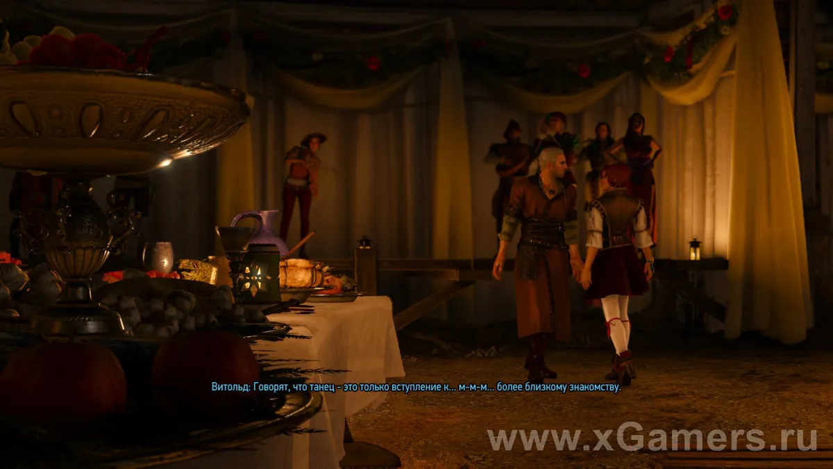 Witold et Shani au mariage dans The Witcher 3