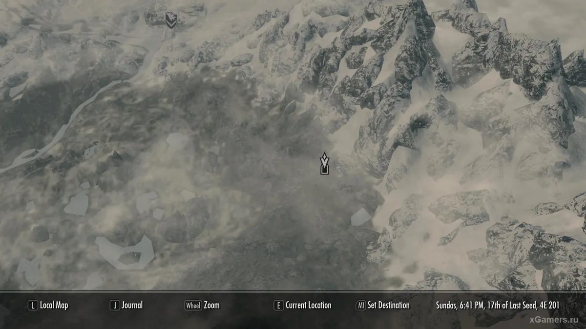 Quête Révélation de l'invisible de Skyrim sur la carte