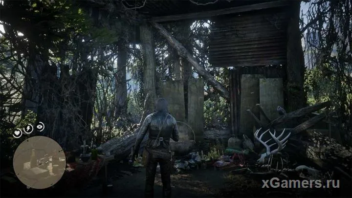 Campement de la sorcière dans RDR2