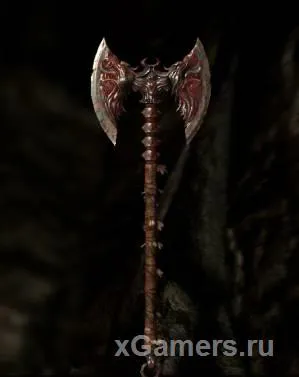 La Hache de l'affliction - récompense de la traversée de la grotte d'Heimar