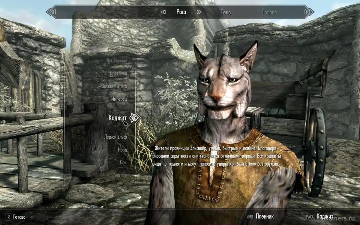 Race - Khajiit dans Skyrim. Des filous aussi malins que rapides et agiles