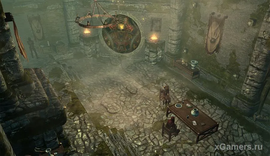Salle de la Confrérie Noire dans Skyrim