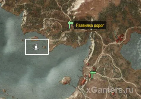 Emplacement sur la carte - le premier Axii à Skellige