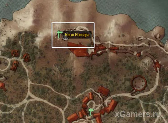 Emplacement sur la carte - le second Igni à Skellige