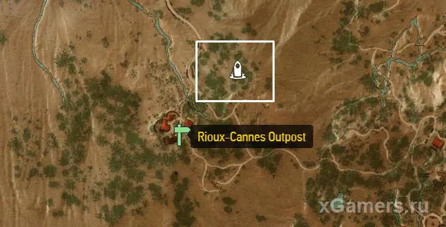 Repère sur la carte du Lieu de Pouvoir Axii à Toussaint