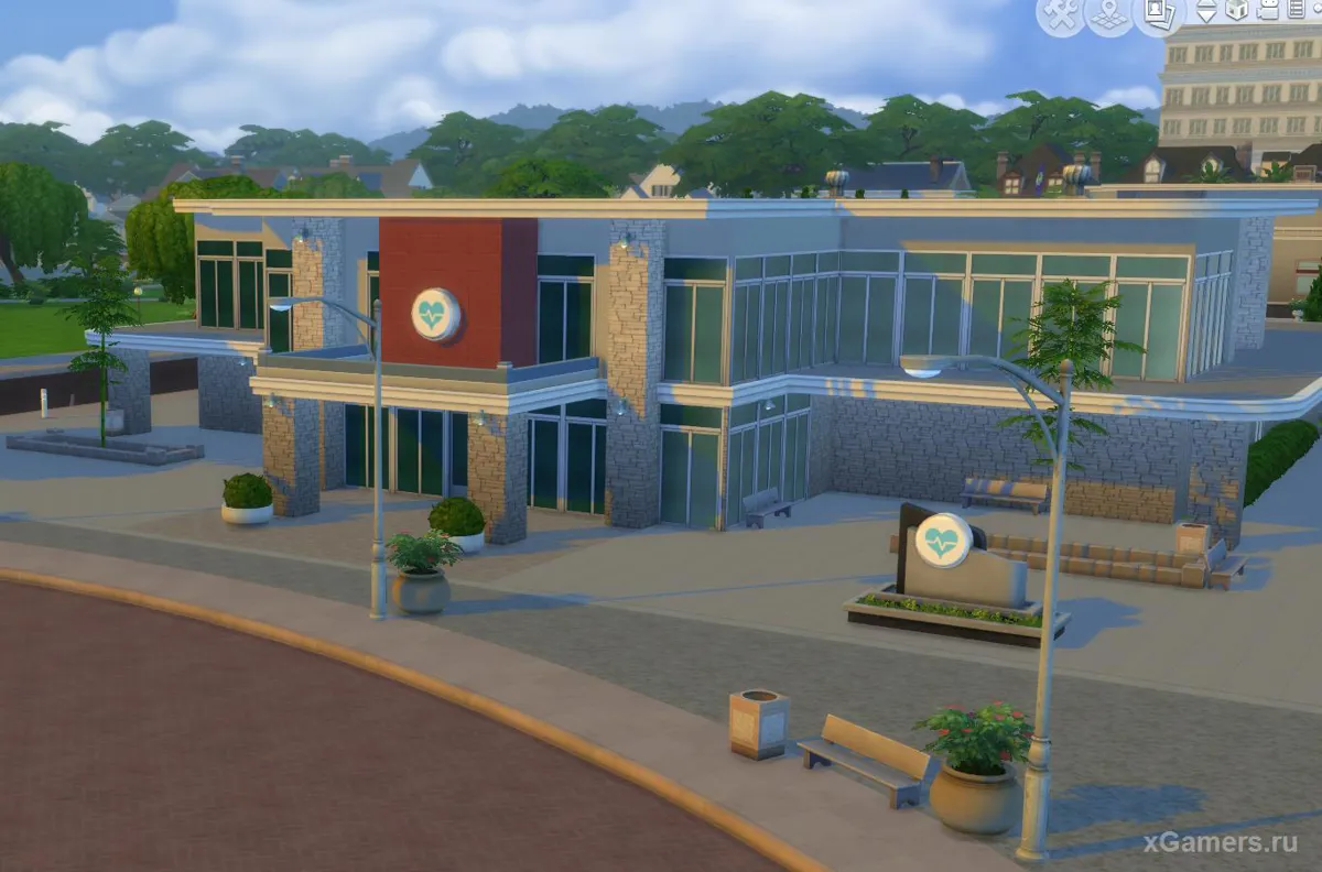 Bâtiment principal de l'hôpital - Les Sims 4