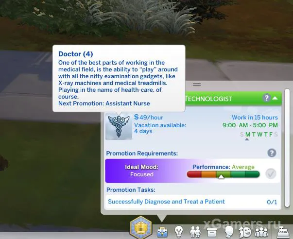 Technicien médical - Les Sims 4