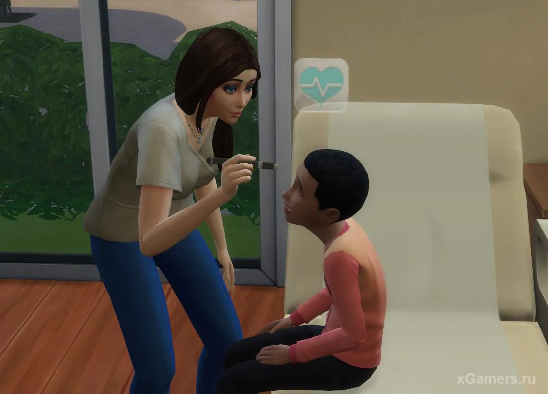 Examen des yeux du patient