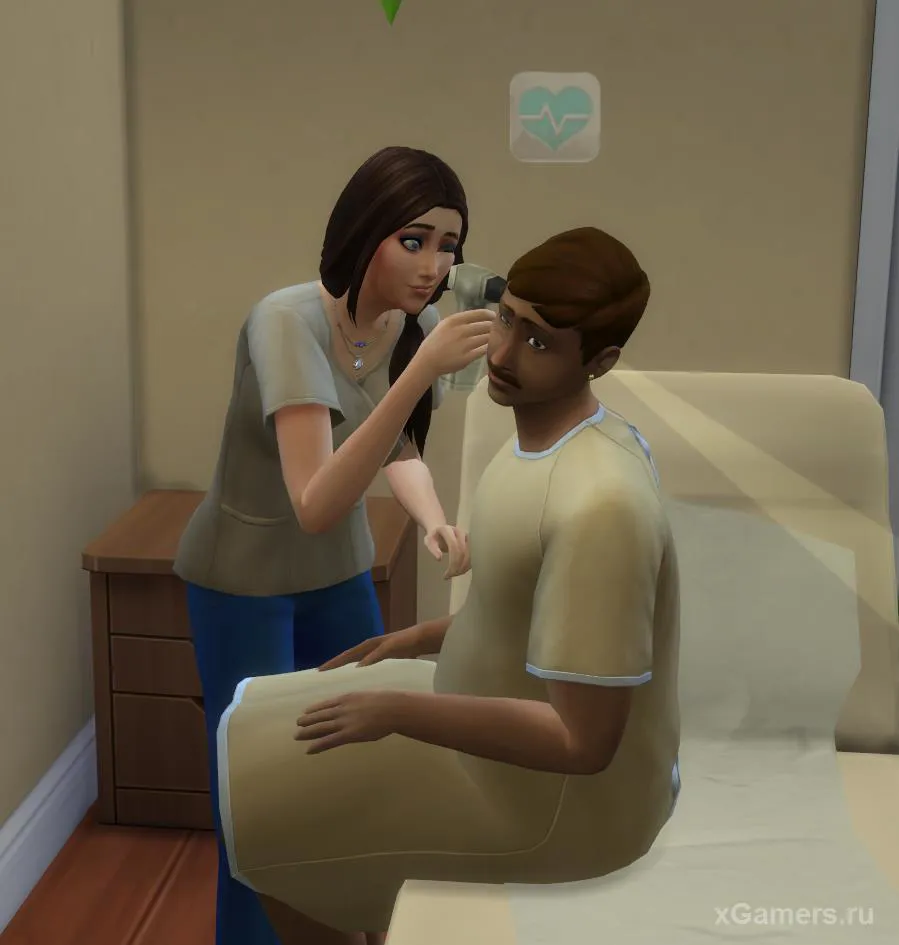 Examen des oreilles du patient