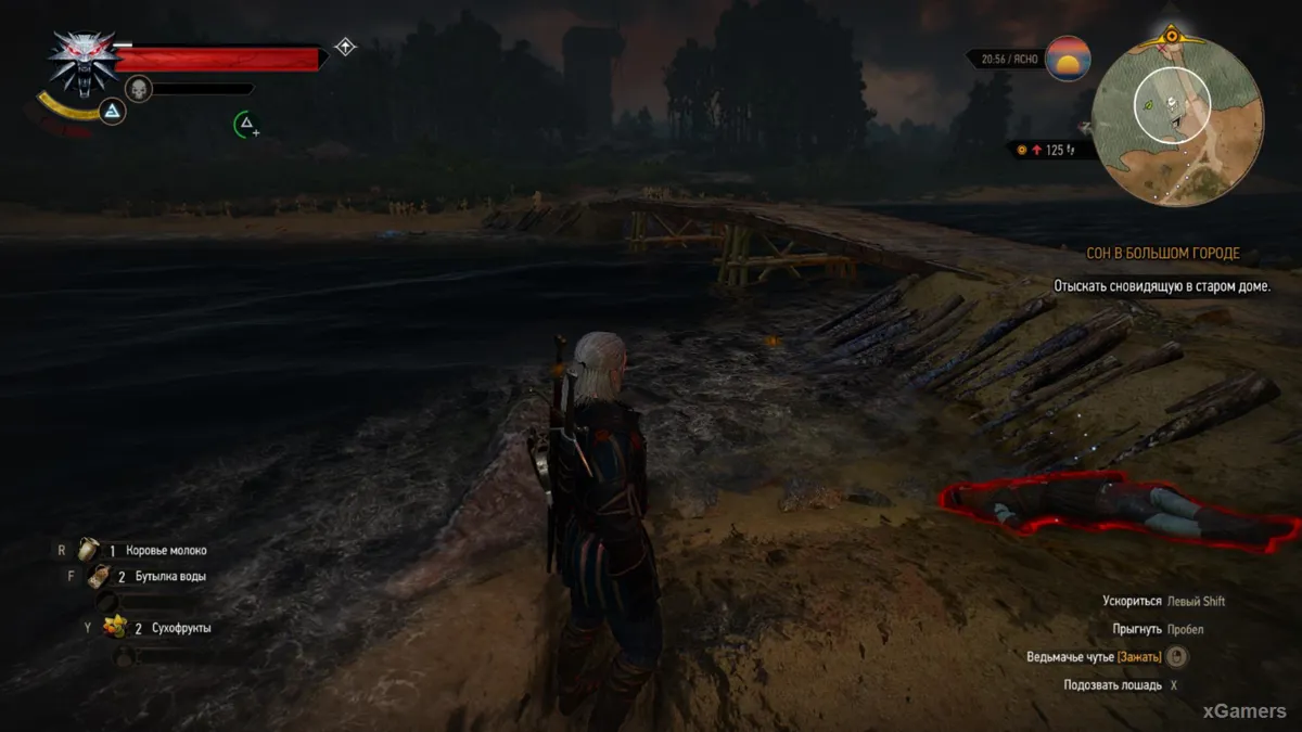Geralt découvre que le pont est gardé par deux noyeurs
