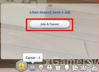 Trouver un emploi via le menu du jeu - Rejoindre une carrière