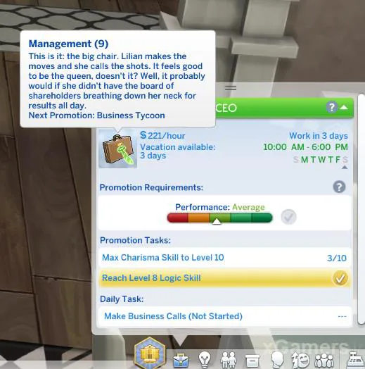 Directeur général - Carrière Affaires des Sims - informations complètes