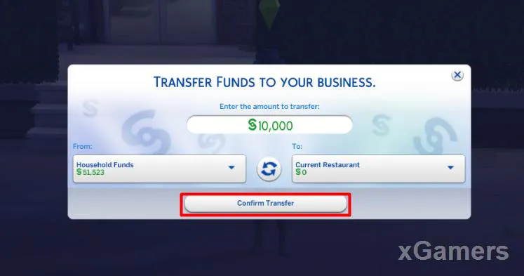 Transférez des fonds vers votre entreprise