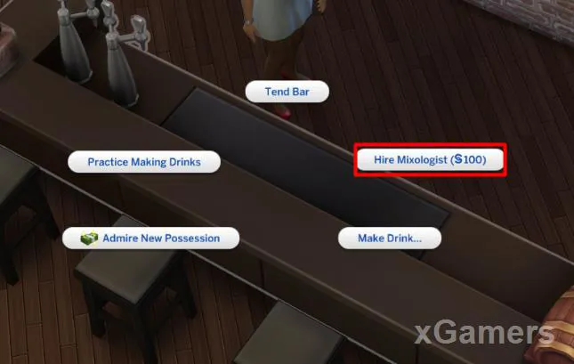 Vous pouvez engager un barman si nécessaire, bien sûr