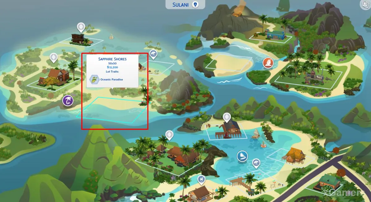 Exemple de terrain : Sapphire Shores