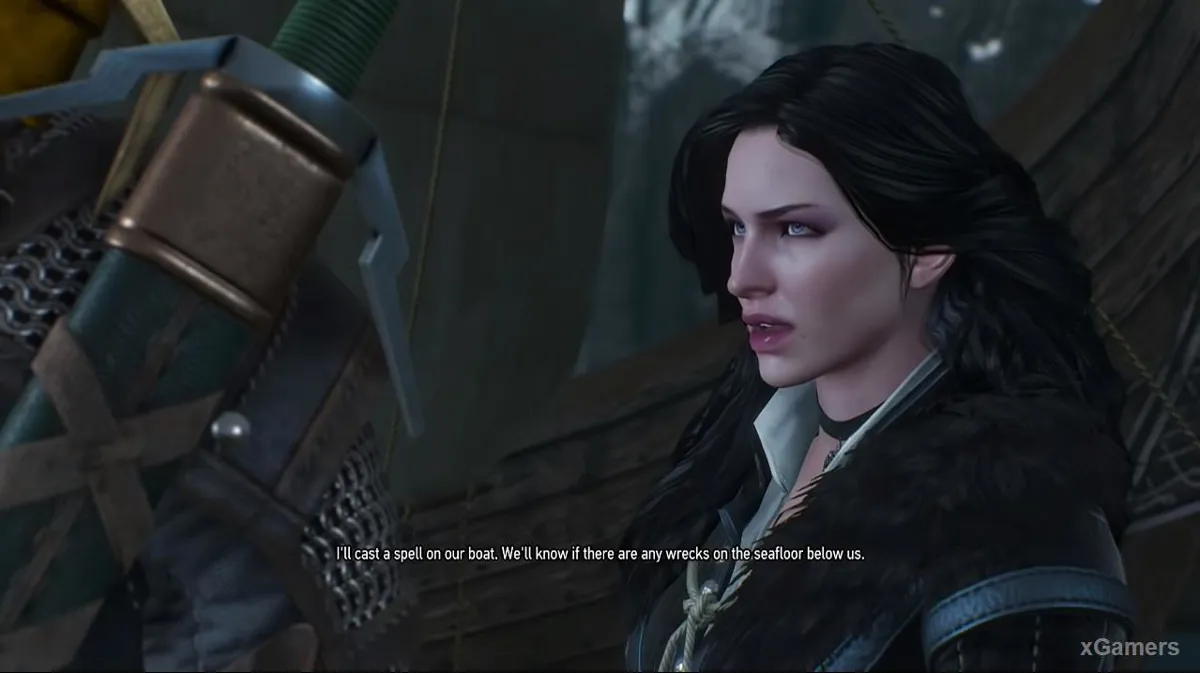 Yennefer prend la barre pendant que Geralt se contente du siège passager