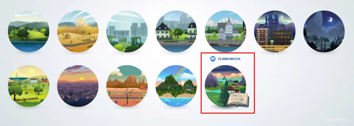 Glimmerbrook, la ville où se déroule l'essentiel de l'extension