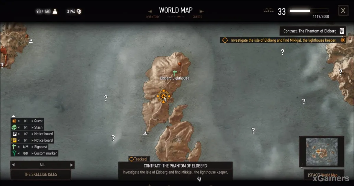 Geralt se rend sur l'île en passant par le cimetière de navires infesté de sirènes