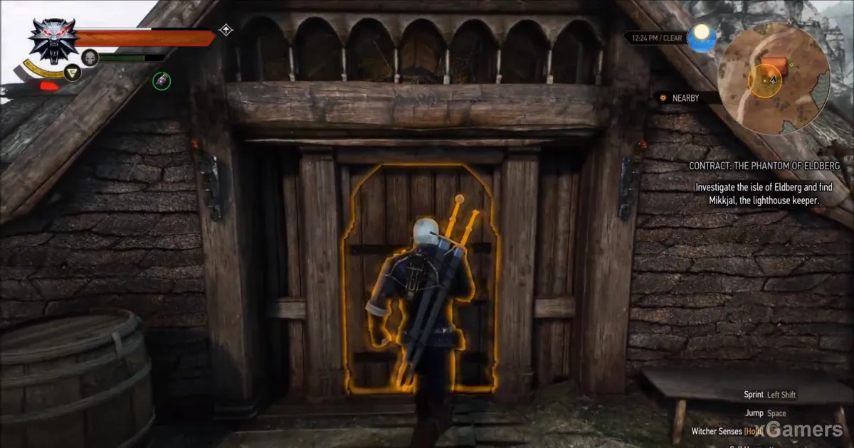 Geralt découvre la demeure du gardien et fait la connaissance du seul habitant vivant de l'île