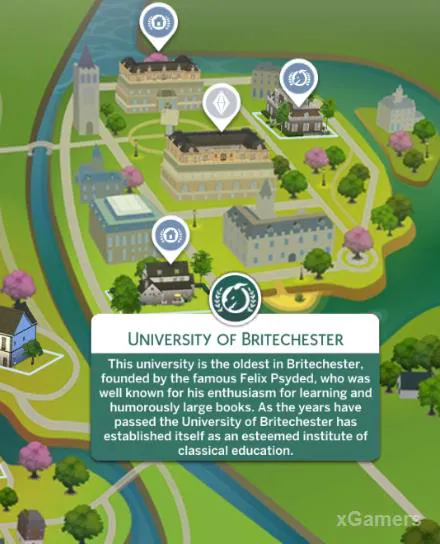 Université de Britechester - Les Sims 4