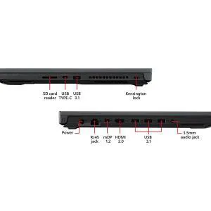 Asus ROG Strix Scar II - vue de côté