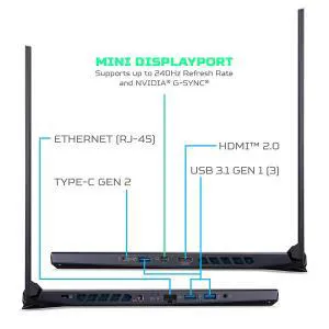 Acer Predator Helios 300 - vue de côté