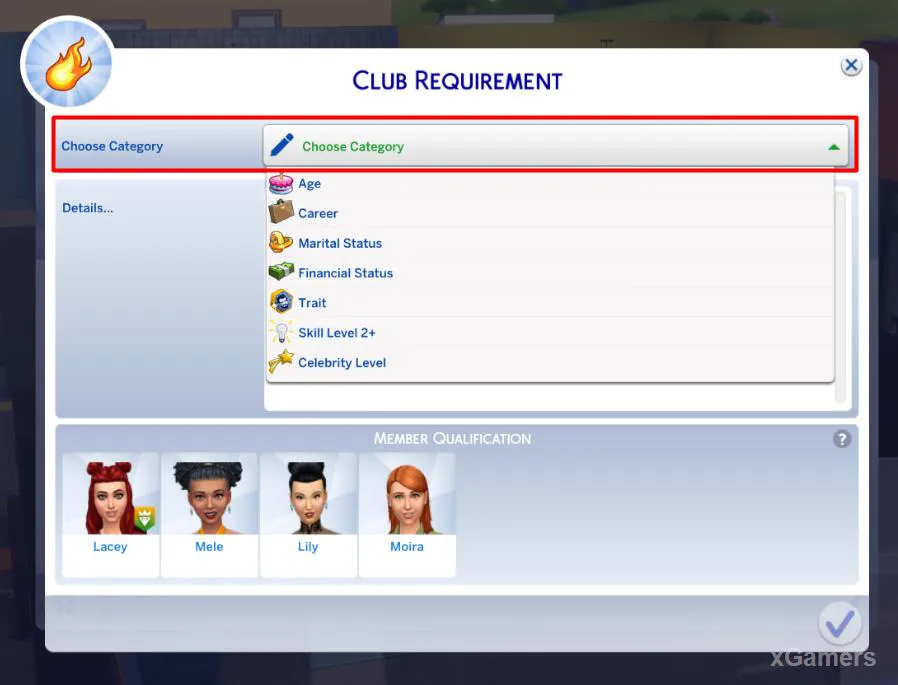 Définissez les exigences du club - règles à respecter