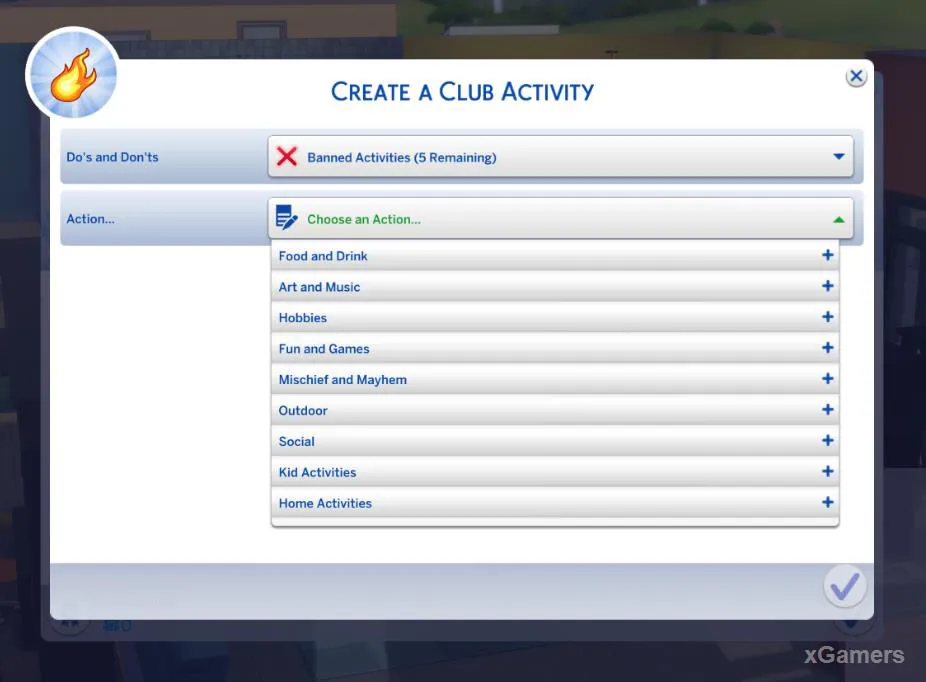 Indiquez les activités interdites au sein du club