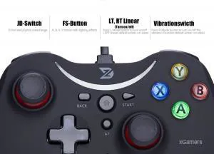 ZD T - boutons, switch JD, gâchettes LT/RT linéaires, interrupteur de vibration