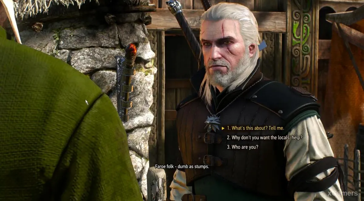 Resté seul avec la victime, Geralt tente de découvrir les détails de l'attaque