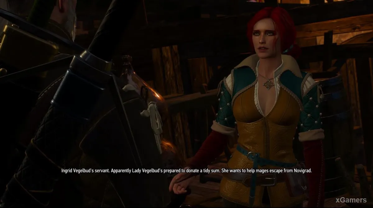 Triss essaie de mettre en œuvre un plan pour sauver les magiciens de Novigrad