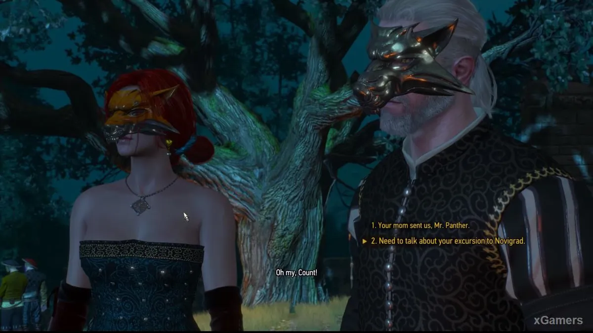 Triss et Geralt dans la quête Question de vie ou de mort