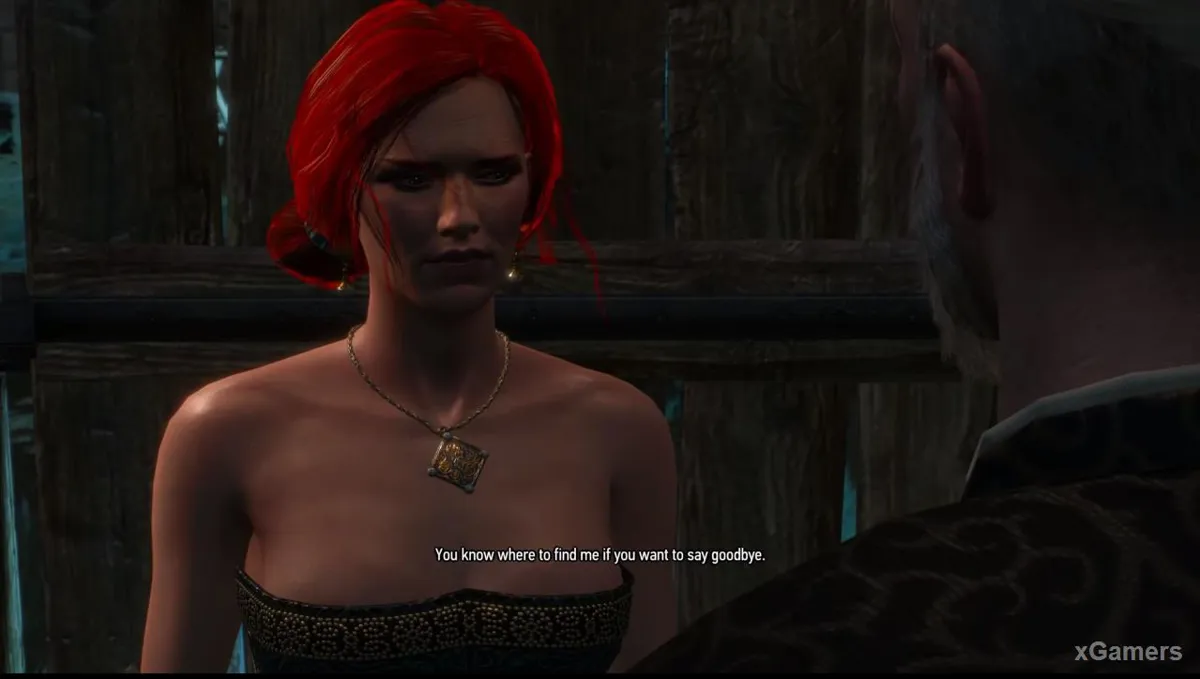 Triss vous annonce qu'elle va bientôt quitter la ville, mais qu'elle veut vous revoir