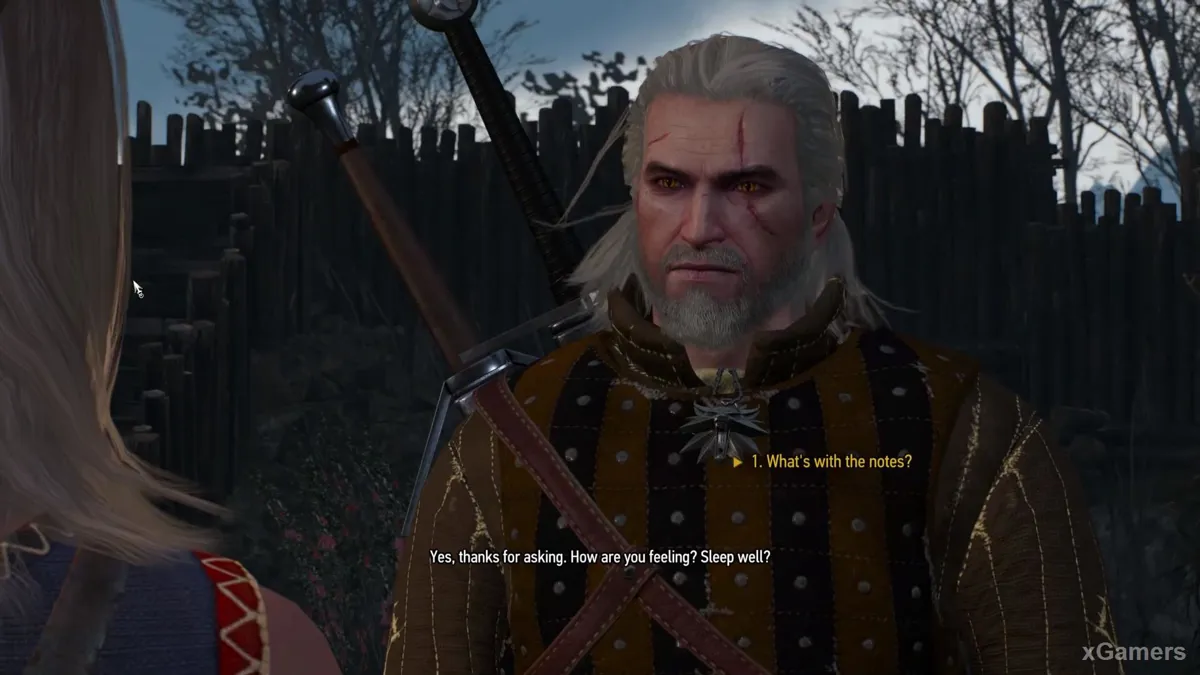 Conversation entre Geralt et Keira Metz