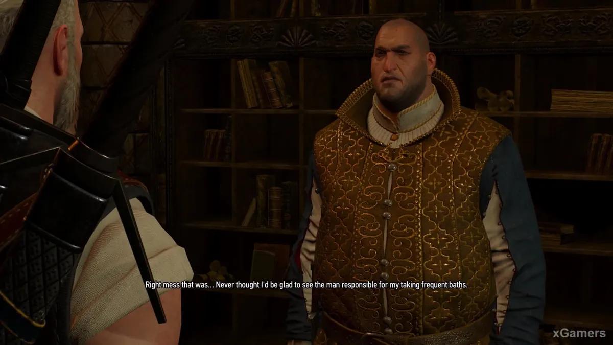 Le dialogue revient sur l'histoire commune de Geralt et de l'espion rédanien