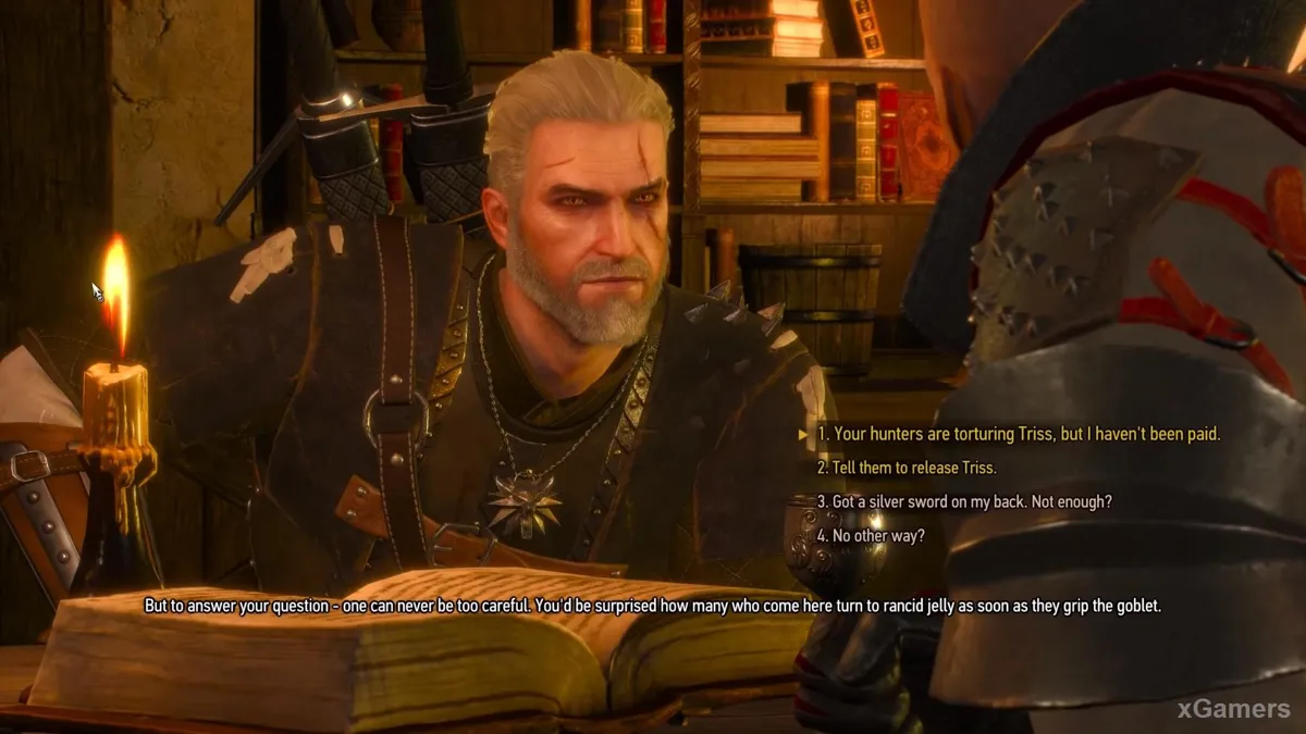 Conversation entre Geralt et Menge