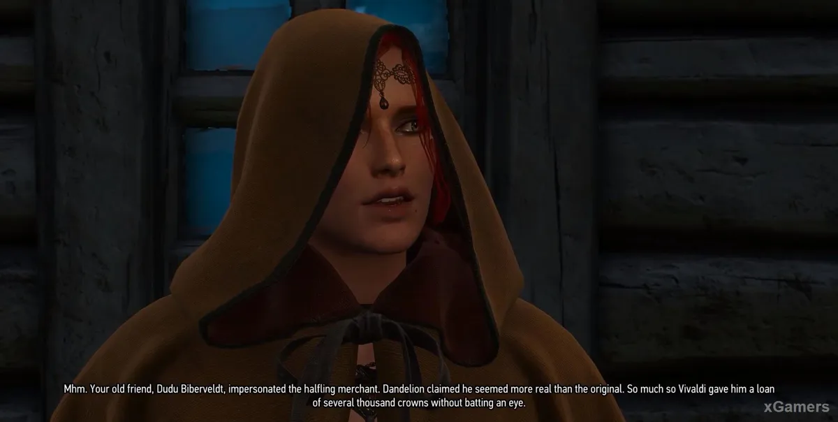 Avant de se quitter, Triss demande à Geralt de venir la voir