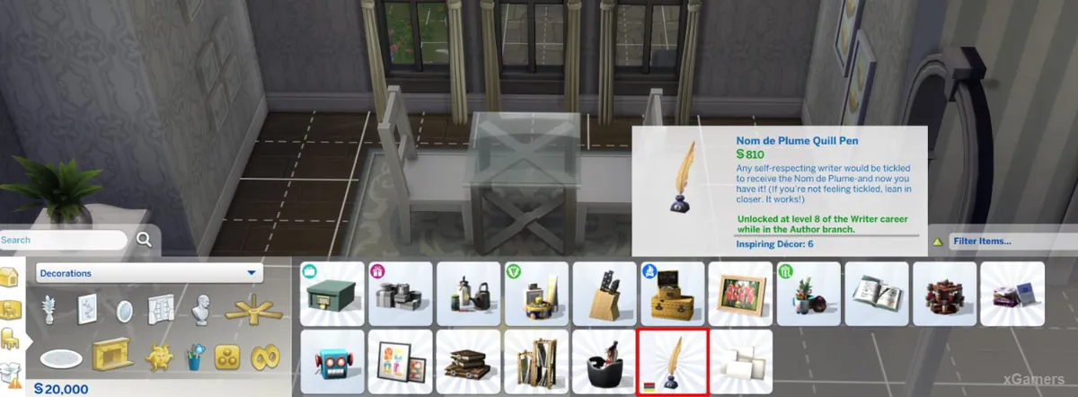 L'utilisation de ce code vous permet d'utiliser des objets de carrière - Les Sims 4