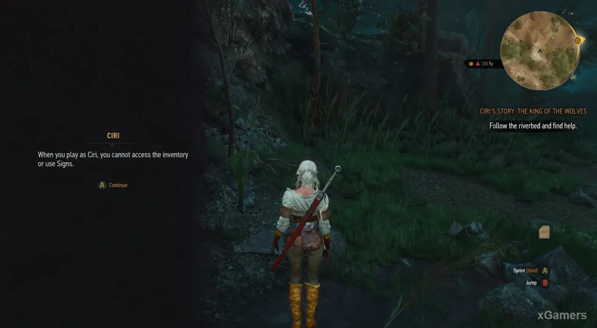 Ciri découvre une meute de loups qui a acculé une petite fille dans un arbre