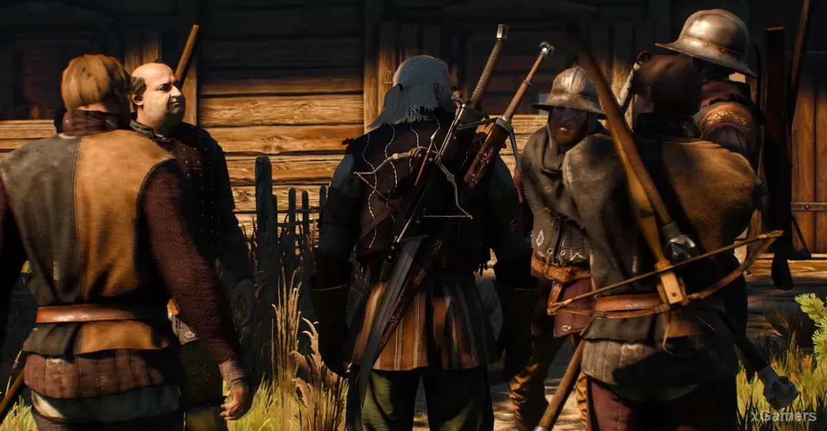 Geralt discute avec les soldats
