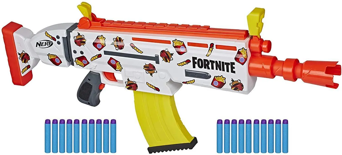 Meilleurs cadeaux pour les fans de Fortnite - Blaster motorisé NERF Fortnite AR-Durrr Burger