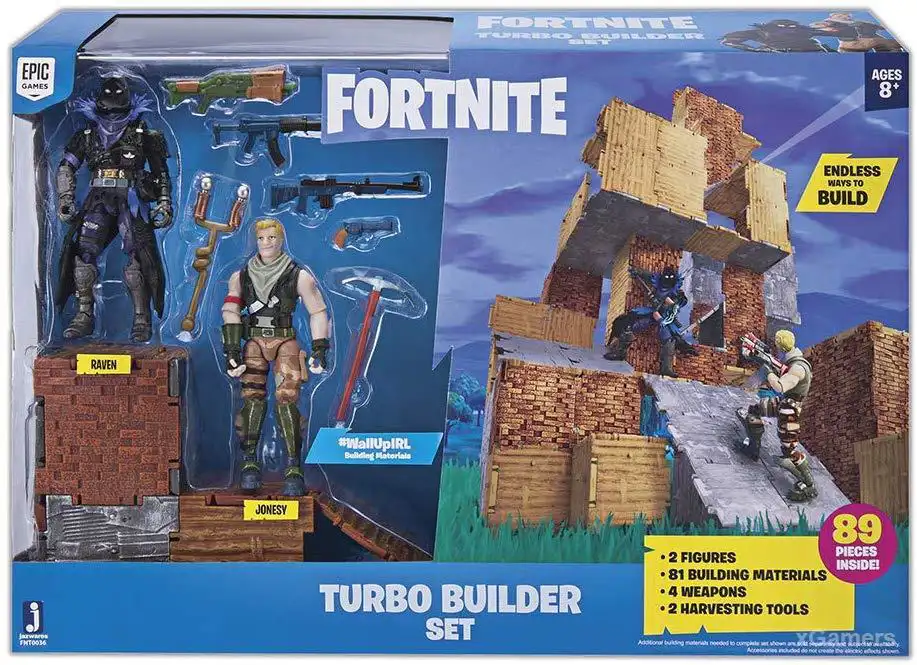 Pack de figurines Fortnite Turbo Builder Set 2, Jonesy & Raven - Meilleurs cadeaux pour les fans de Fortnite