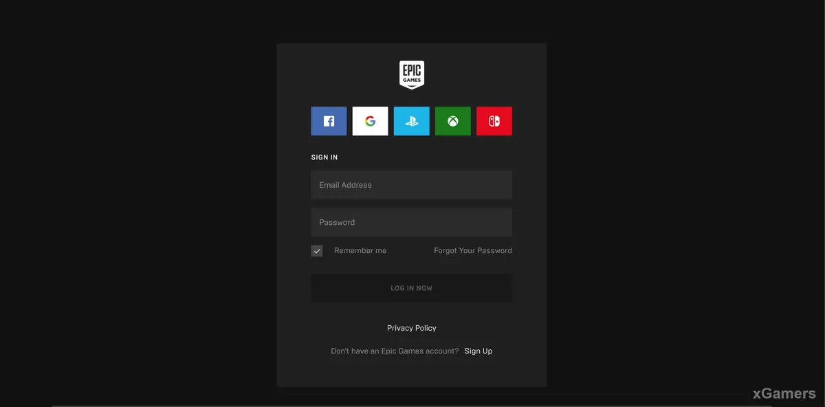 Connectez-vous à votre compte Epic Games