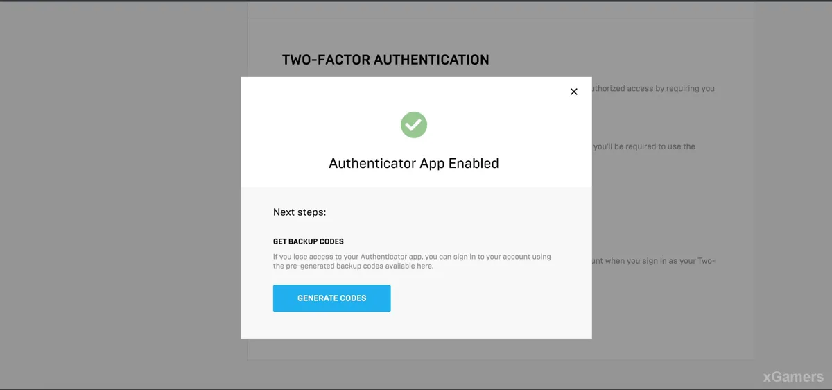 Notification : application d&rsquo;authentification activée 