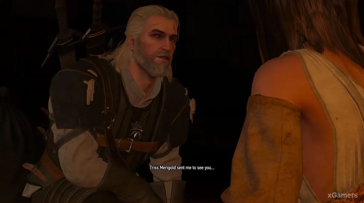 Conversation entre Geralt et Corinne